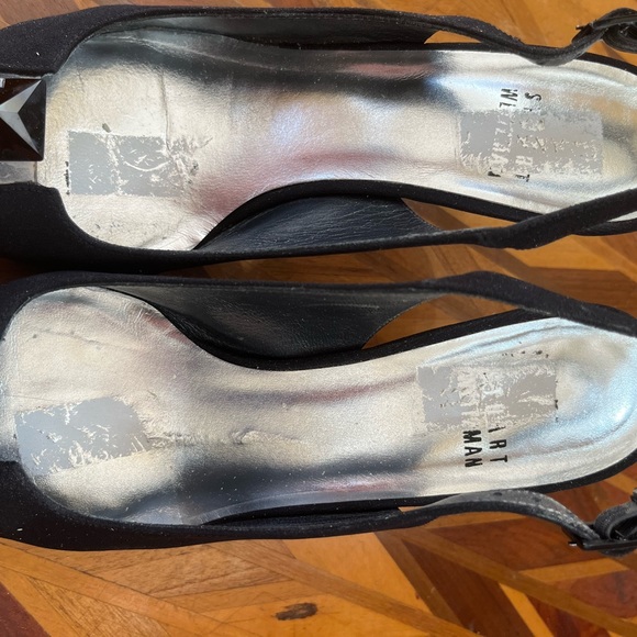 Stuart Weitzman black 6M low heel pointed dress shoe Vintage in GUC see photos - Picture 4 of 9
